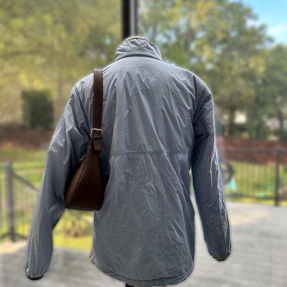 Y2K Lauren James American-vintage Women's Reversible Blue Sherpa Jacket - Picture 4 of 5